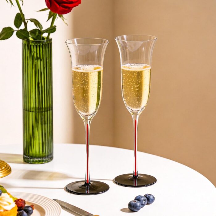 71tAzRH0uL._AC_SL1500_.jpg KAMMAK 8KPDY006 champagne flutes side angle view showing silhouette