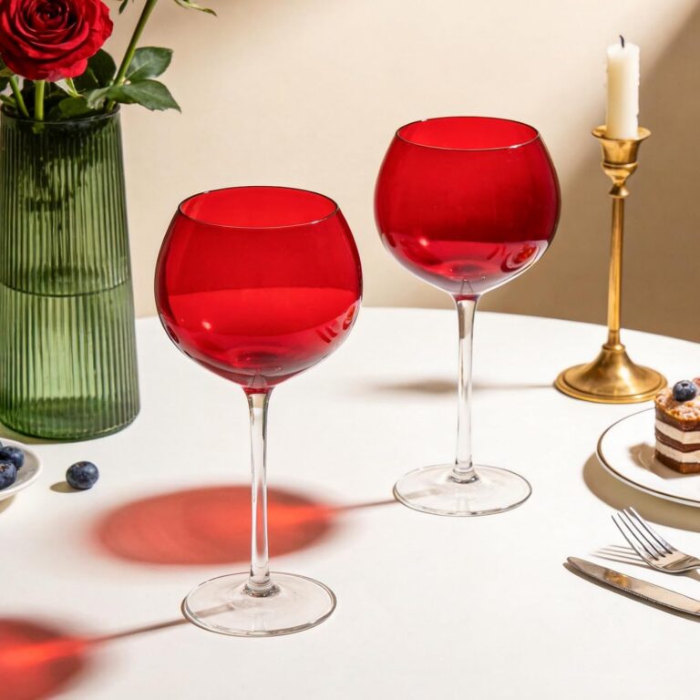 KAMMAK Wine Glasses Set of 2, 710ML Hand Blown Crystal Bordeaux Glass – HR003 – detail view 3