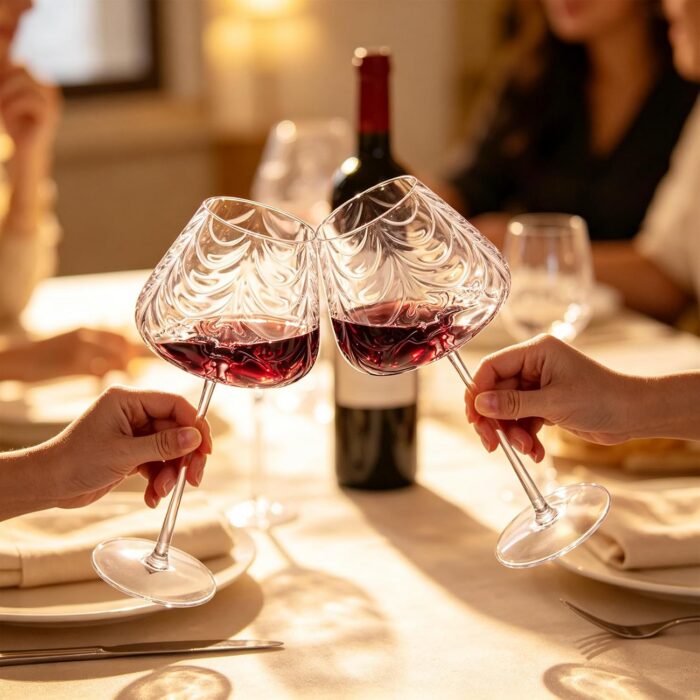 KAMMAK 8KPXH038 wine glasses side angle view showing silhouette