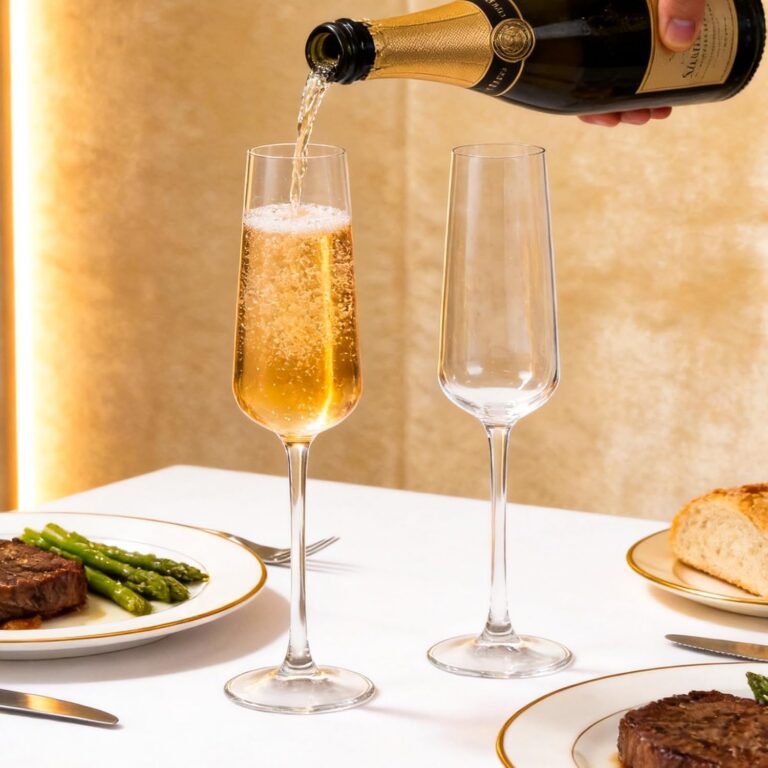 KAMMAK Champagne Flutes Set of 2, Stemmed Champagne Glasses, DY022 – detail view 2