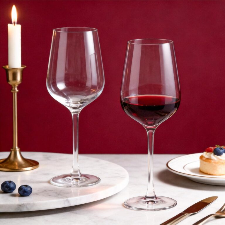 KAMMAK Crystal Red Wine Glasses Set of 2, Bordeaux Stemmed Glasses, DY034 – detail view 3