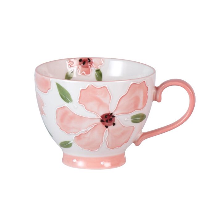 KAMMAK 8CZGX002 ceramic cup and saucer side angle view showing silhouette
