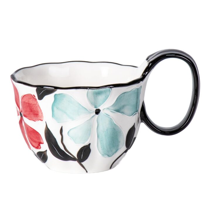 KAMMAK 8CZGX009 ceramic cup and saucer side angle view showing silhouette
