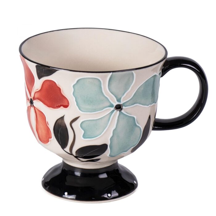 KAMMAK 8CZGX025 ceramic cup and saucer side angle view showing silhouette