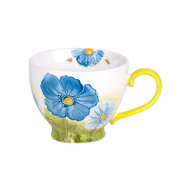 KAMMAK 8CZGX027 ceramic cup and saucer side angle view showing silhouette