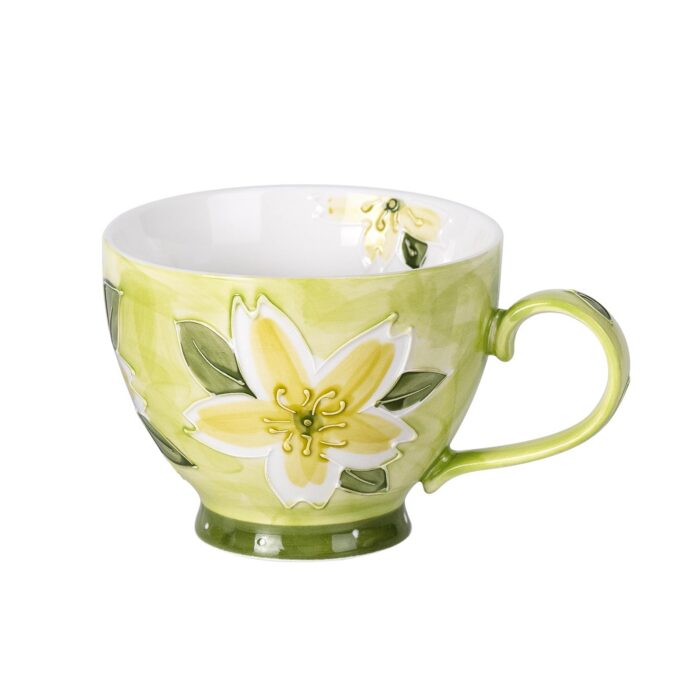 KAMMAK 8CZGX029 ceramic cup and saucer side angle view showing silhouette