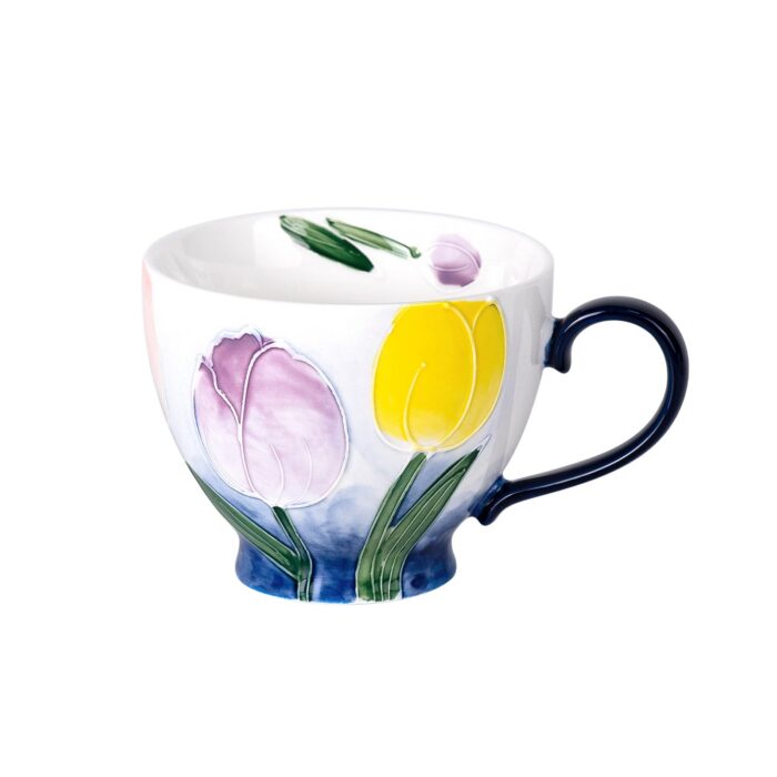 KAMMAK 8CZGX033 ceramic cup and saucer side angle view showing silhouette