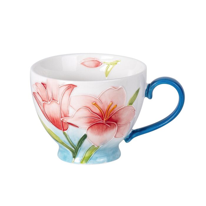 KAMMAK 8CZGX036 ceramic cup and saucer side angle view showing silhouette
