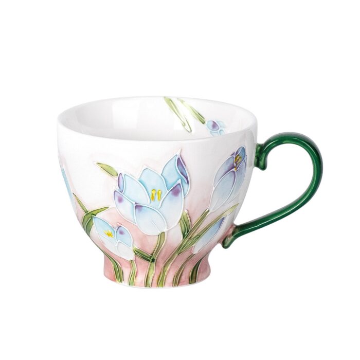 KAMMAK 8CZGX037 ceramic cup and saucer side angle view showing silhouette