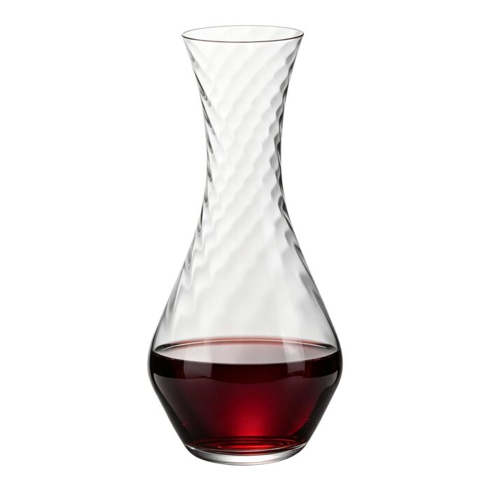 KAMMAK 950 ml Hand-Blown Crystal Wine Decanter DS54 – Square Main Image KAMMAK 8KPDSXY054 glass decanter side angle view showing silhouette