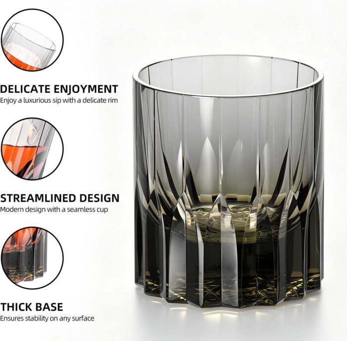 KAMMAK 7KPSP1000 whiskey glasses side angle view showing silhouette