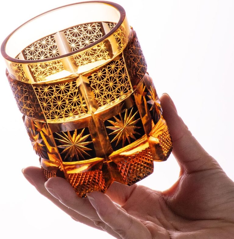 KAMMAK Cut Old Fashioned Whiskey Glasses Set of 2, Rocks Glass, CM010 – detail view 3