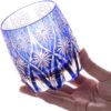 KAMMAK Cut Old Fashioned Whiskey Glasses Set of 2, Rocks Glass, CM015 6 KAMMAK 8KPCM015 whiskey glasses decorative craft detail image 7