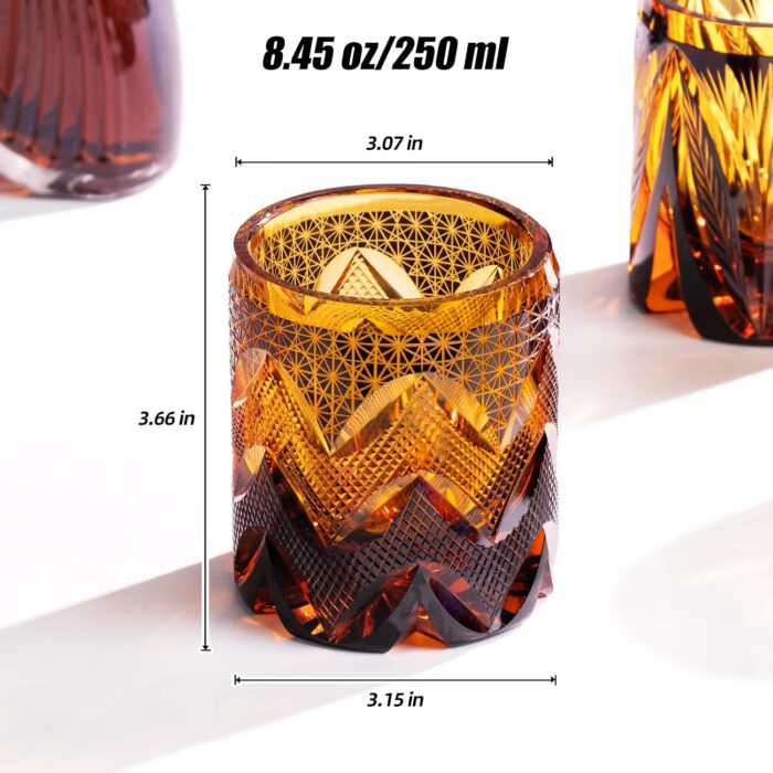 KAMMAK 8KPCM022 whiskey glasses side angle view showing silhouette