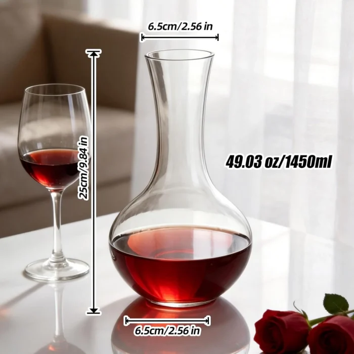 KAMMAK DS53 Crystal Wine Decanter – Detail 2 KAMMAK 8KPDSXY053 glass decanter close-up material detail image 3