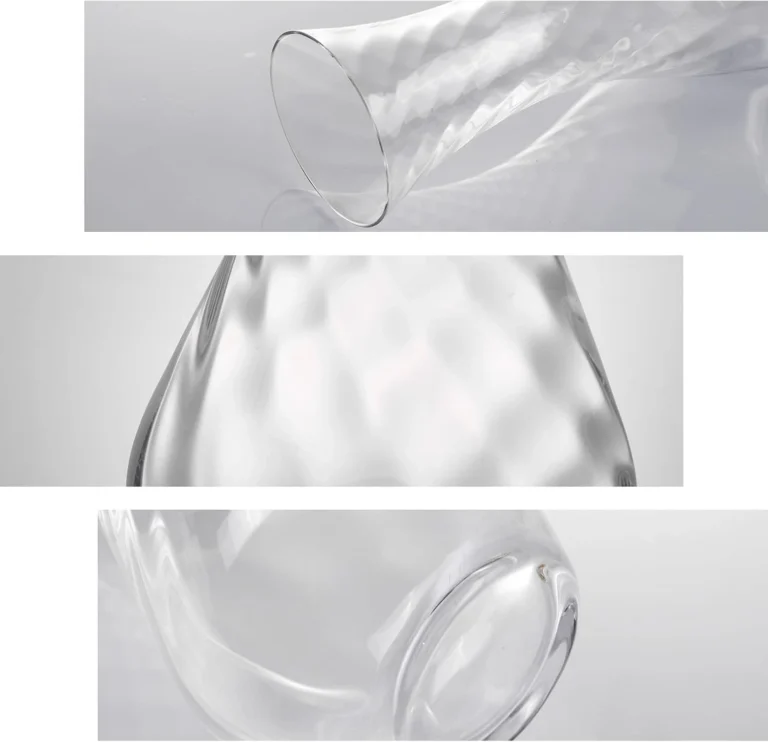 KAMMAK 950 ml Hand-Blown Crystal Wine Decanter with Textured Neck – DS54 – detail view 3