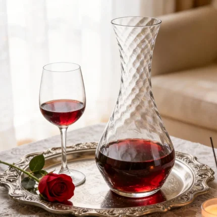 KAMMAK DS54 Textured-Neck Wine Decanter – Detail 5 KAMMAK 8KPDSXY054 glass decanter product card image