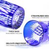 KAMMAK Shot Glasses Set of 2,Cobalt Blue Heavy Base Spirit Drinking Cups 2 KAMMAK 8KPRS025 whiskey glasses shape and proportion detail image 3