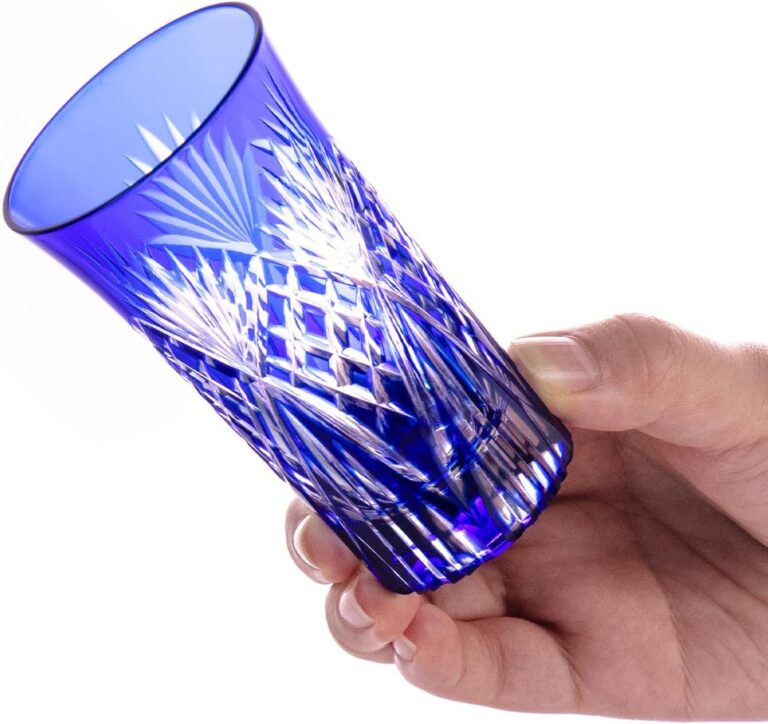 KAMMAK Shot Glasses Set of 2,Cobalt Blue Heavy Base Spirit Drinking Cups - gallery image 4
