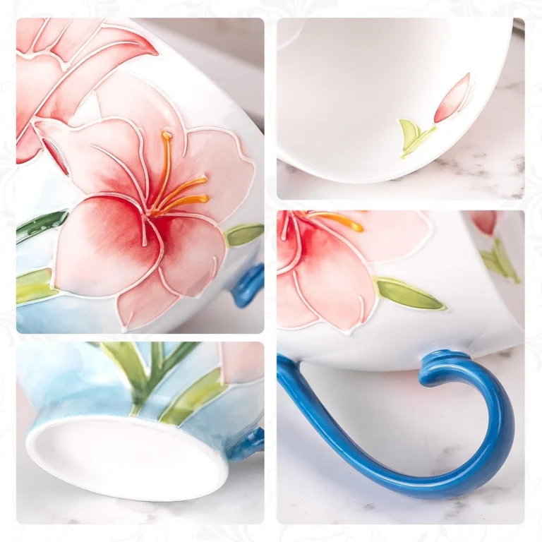 KAMMAK Cloud Fairy Floral Ceramic Goblet – GX036 – detail view 4