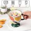 KAMMAK 8CZGX026 ceramic cup and saucer styled home decor setting image 5