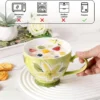KAMMAK 8CZGX029 ceramic cup and saucer styled home decor setting image 5