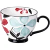 floral-ceramic-goblet-gx003 KAMMAK 8CZGX003 ceramic cup and saucer side angle view showing silhouette