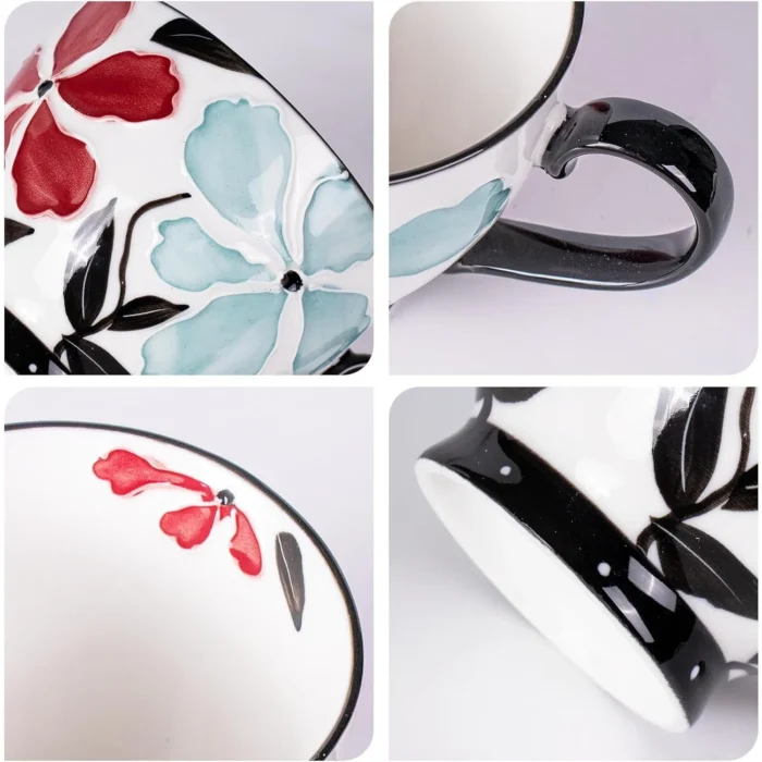 floral-ceramic-goblet-gx003-7 KAMMAK 8CZGX003 ceramic cup and saucer gift packaging detail image 8