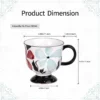 floral-ceramic-tea-cup-gx006-1 KAMMAK 8CZGX006 ceramic cup and saucer shape and proportion detail image 3