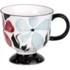 floral-ceramic-tea-cup-gx006 KAMMAK 8CZGX006 ceramic cup and saucer side angle view showing silhouette