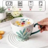 KAMMAK 8CZGX035 ceramic cup and saucer styled home decor setting image 5