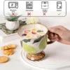KAMMAK 8CZGX024 ceramic cup and saucer styled home decor setting image 5