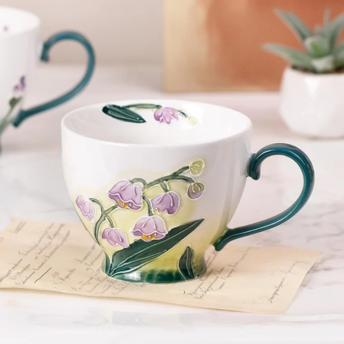KAMMAK 8CZGX034 ceramic cup and saucer front view for product display