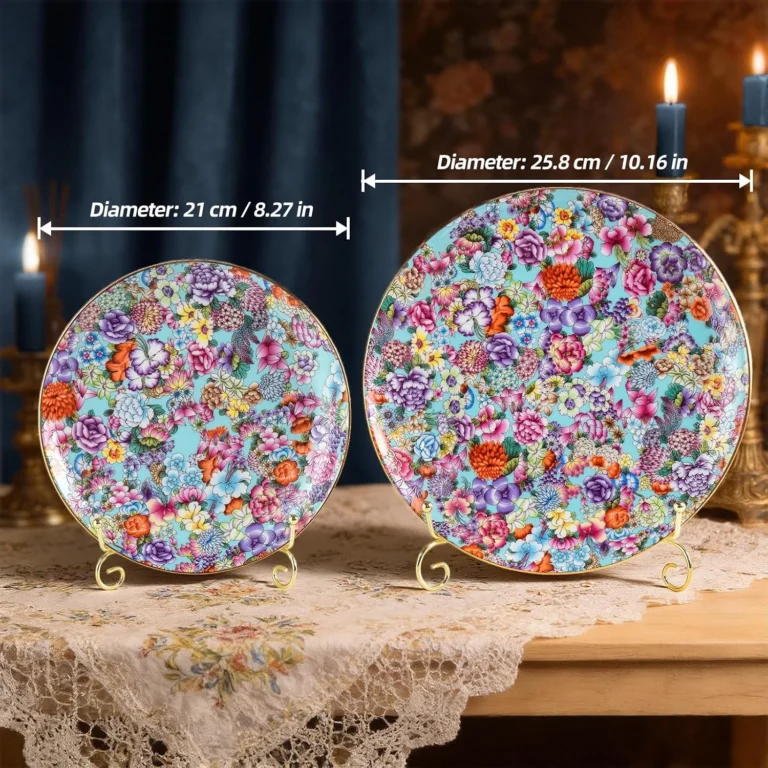 KAMMAK Lake Blue floral decorative plate set alternate product image 1