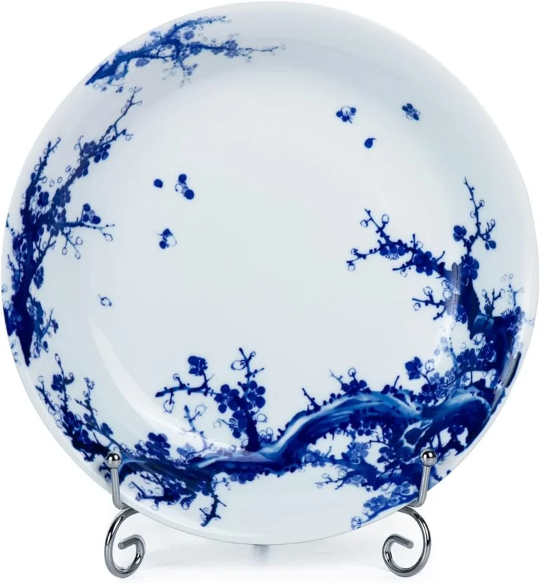 KAMMAK blue and white winter plum 8-inch porcelain decorative plate