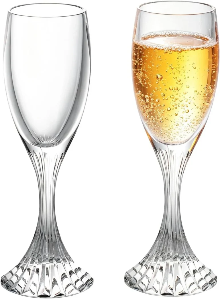 KAMMAK 8KPXY0025 white 4.73 oz hand-cut crystal champagne flutes