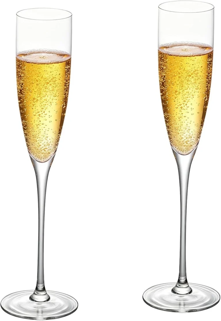 KAMMAK HR01 clear 6.09 oz crystal champagne flutes, set of two