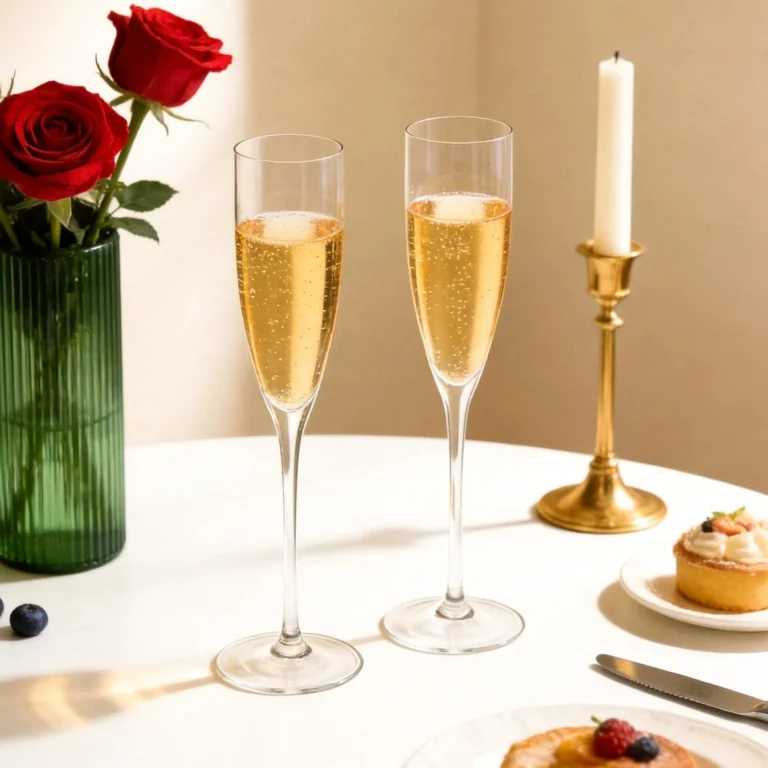 Transparent 180 ml champagne glass pair for sparkling wine
