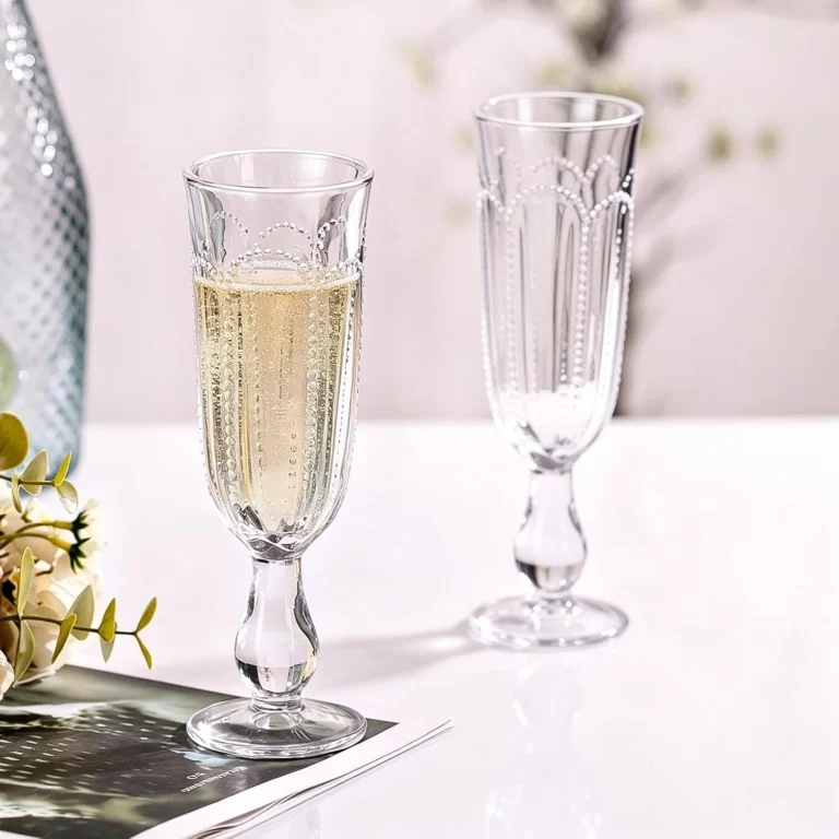 Clear borosilicate stemware for champagne, wine and cocktails