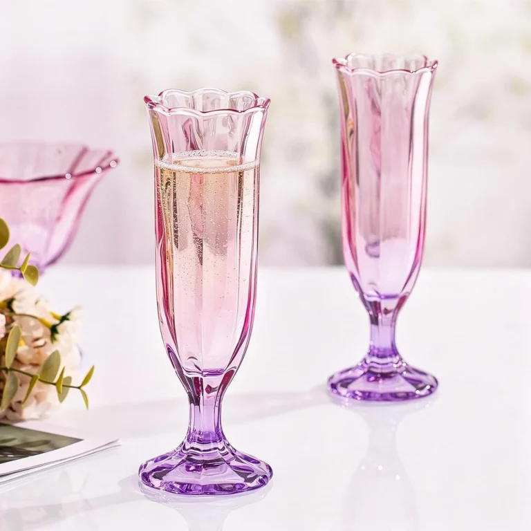 KAMMAK purple floral stemware for celebratory pours