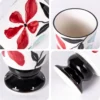 KAMMAK 8CZGX018 ceramic cup and saucer styled home decor setting image 5
