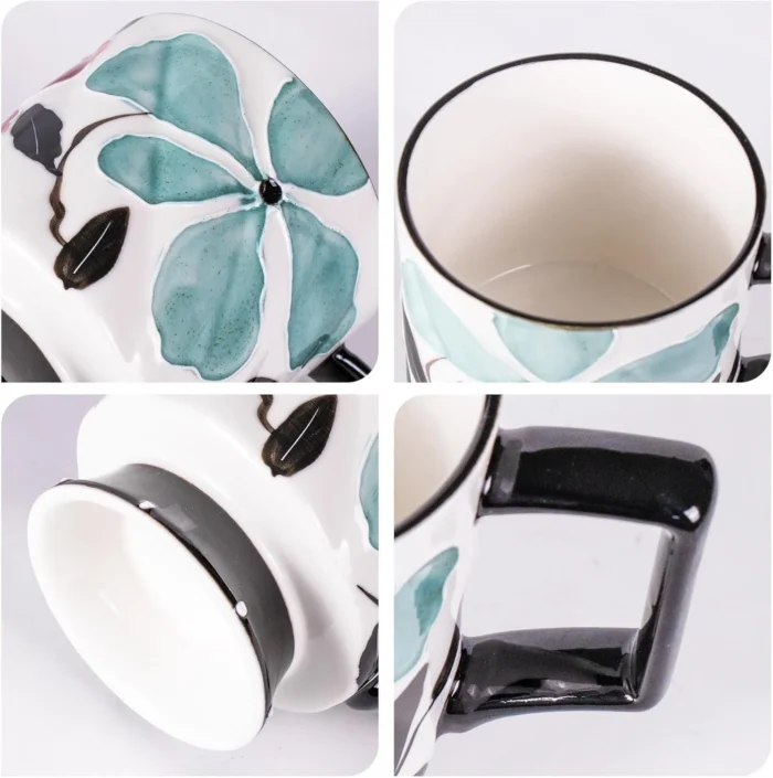 KAMMAK 8CZGX012 ceramic cup and saucer styled home decor setting image 5