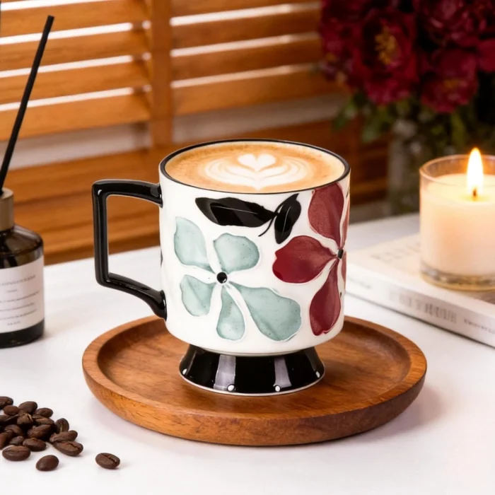 KAMMAK 8CZGX012 ceramic cup and saucer scale and proportion view image 6