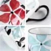 KAMMAK 8CZGX015 ceramic cup and saucer styled home decor setting image 5