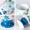 KAMMAK 8CZGX016 ceramic cup and saucer styled home decor setting image 5