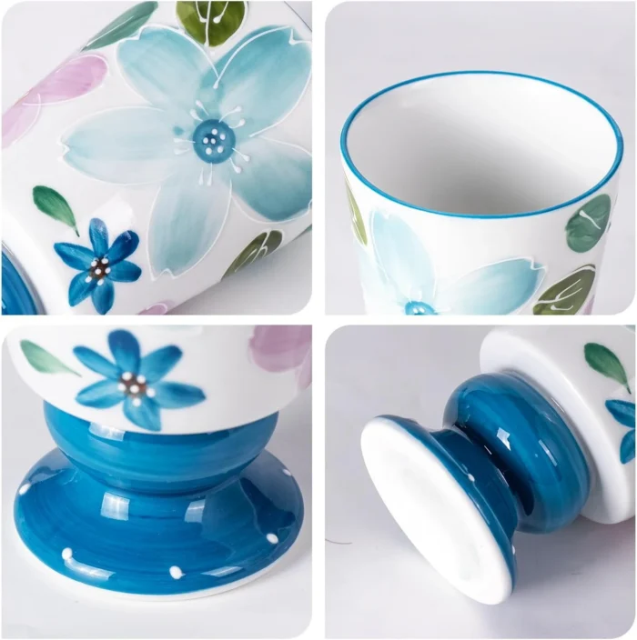 KAMMAK 8CZGX016 ceramic cup and saucer styled home decor setting image 5