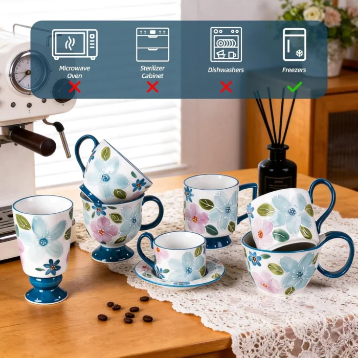 KAMMAK 8CZGX016 ceramic cup and saucer gift packaging detail image 8