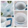 kammak-blue-floral-ceramic-footed-mugs-set-of-2-gx010-4 KAMMAK 8CZGX010 ceramic cup and saucer scale and proportion view image 6