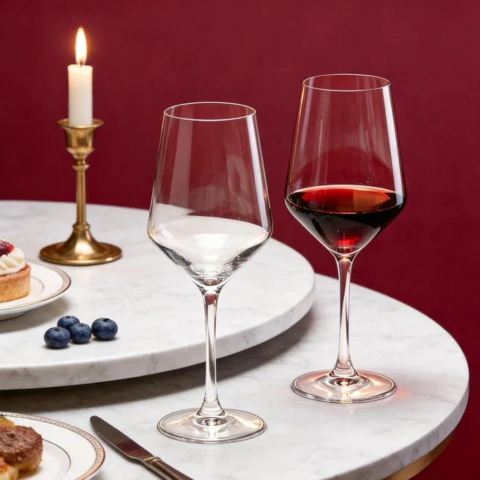 KAMMAK 8KPDY021 wine glasses styled on dining table image 5
