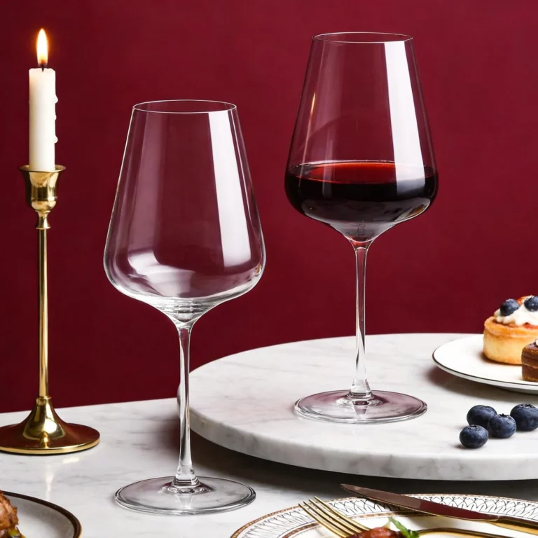 KAMMAK Crystal Red Wine Glasses Set of 2, Bordeaux Stemmed Glasses – DY023 – detail view 3